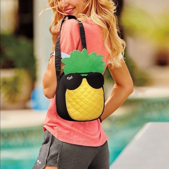 PINK Victoria's Secret Handbags - PINK Victoria’s Secret Pineapple Cooler Bag